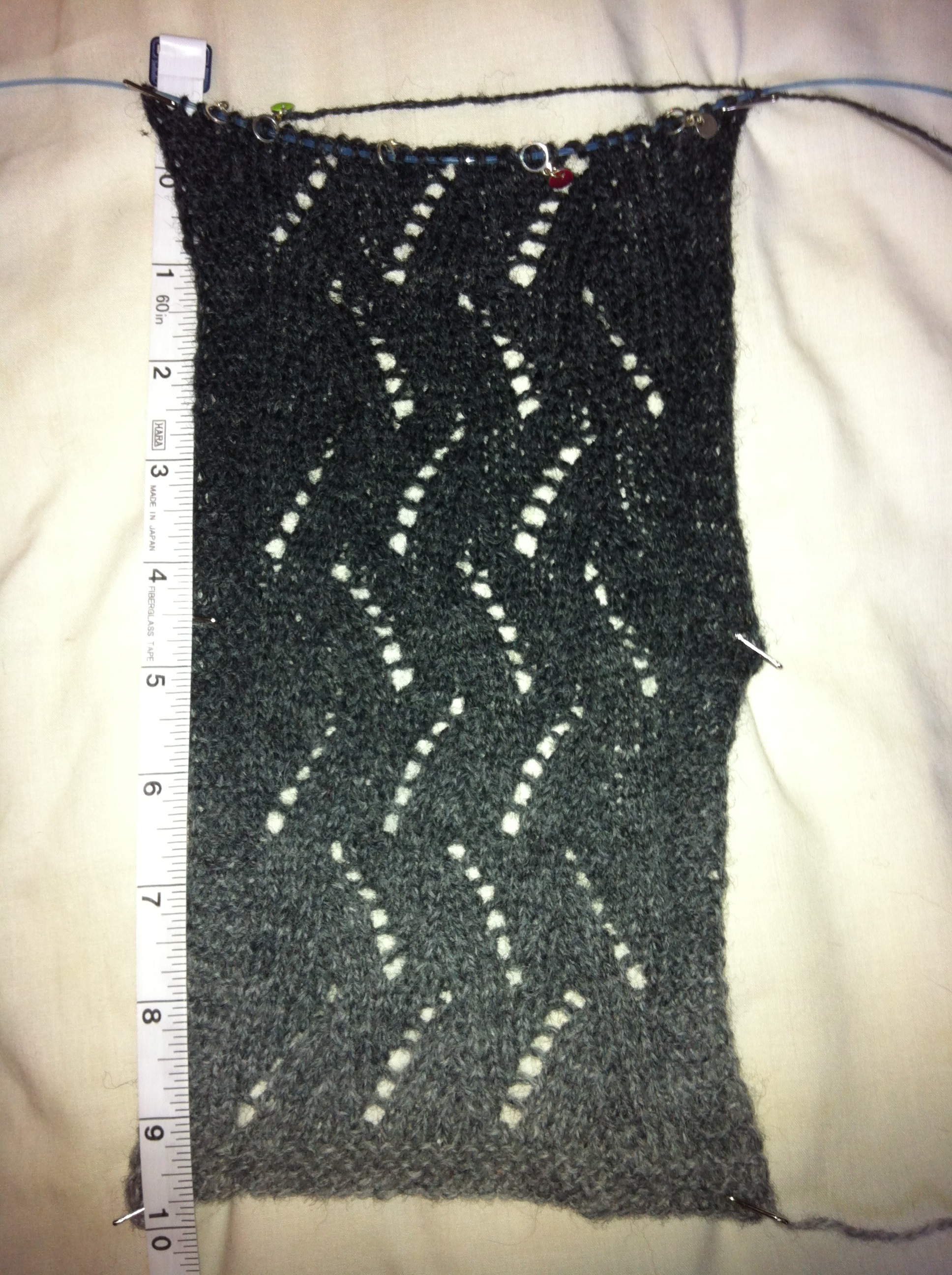 Flame Chevron Scarf: Day 1